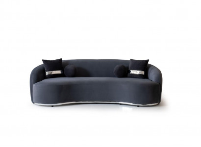 Designer Sofa 4 - Sitzer Schwarze Sofas Couchen Big xxl Sitzmöbel 250cm